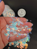 Blue Opal Hollow Stars Shaped Glitter