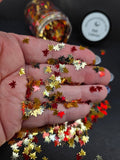 Fall Leaves Shaped Glitter Mix | Metallic
