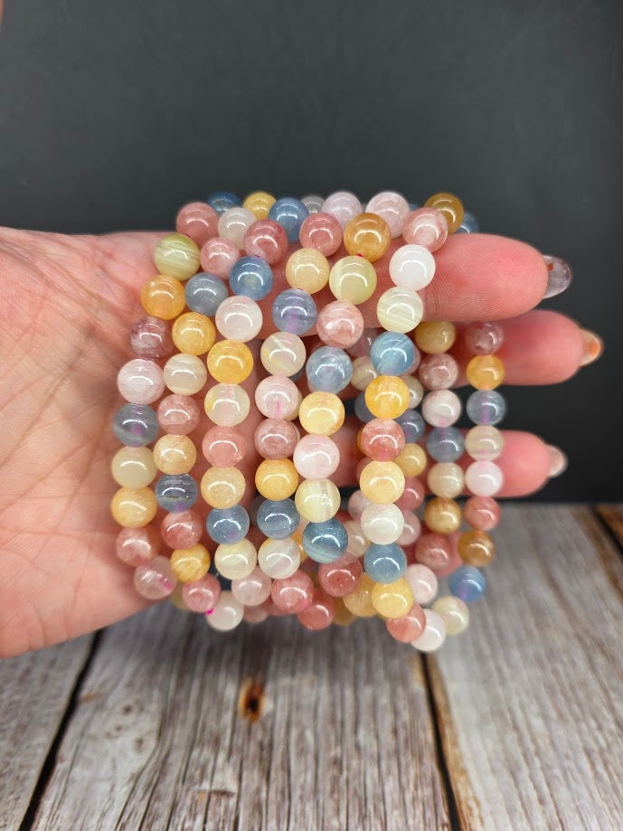 Natural Mixed Calcite 8mm Stretch Bracelet