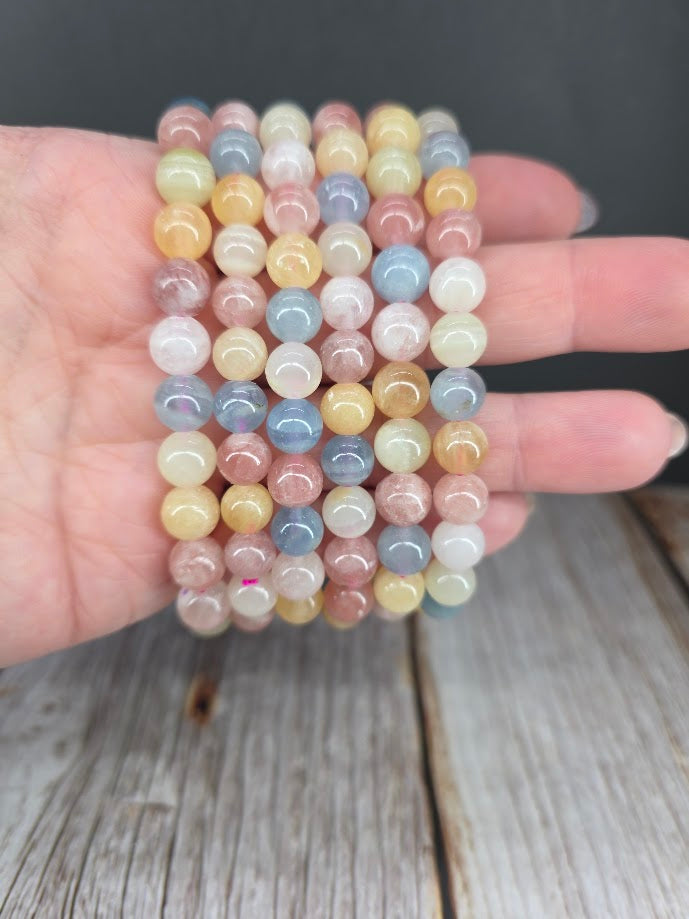 Natural Mixed Calcite 8mm Stretch Bracelet