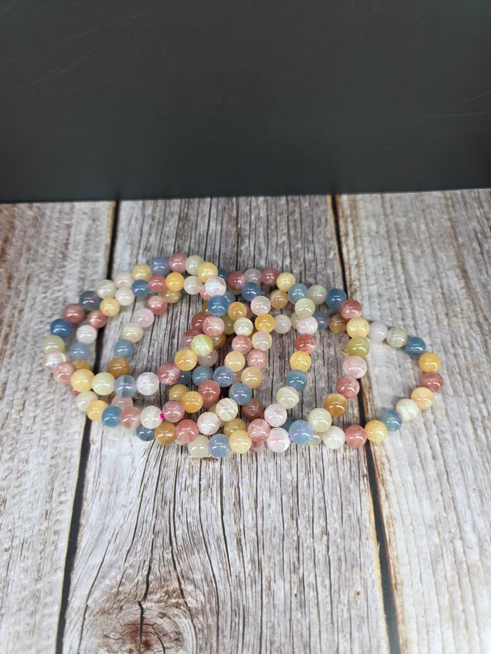 Natural Mixed Calcite 8mm Stretch Bracelet