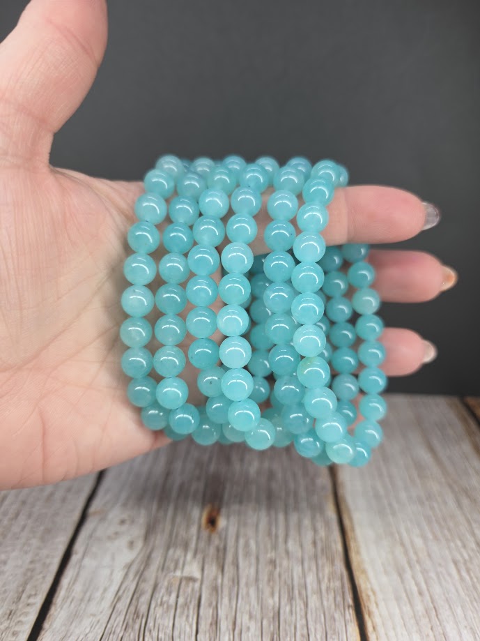 Natural Amazonite 8mm Stretch Bracelet