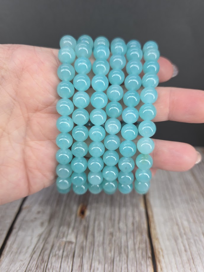Natural Amazonite 8mm Stretch Bracelet
