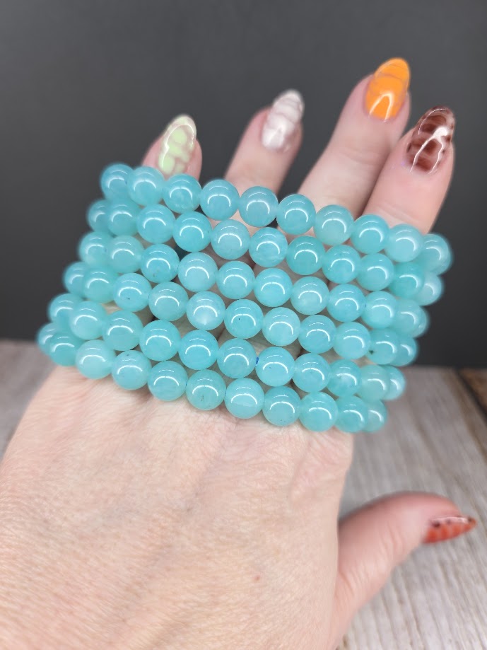 Natural Amazonite 8mm Stretch Bracelet