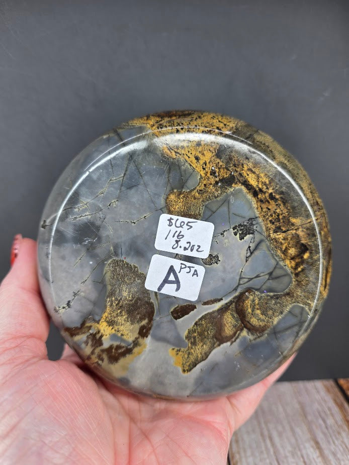 Natural Picture Jasper Bowl with Lid