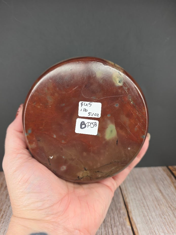 Natural Picture Jasper Bowl with Lid