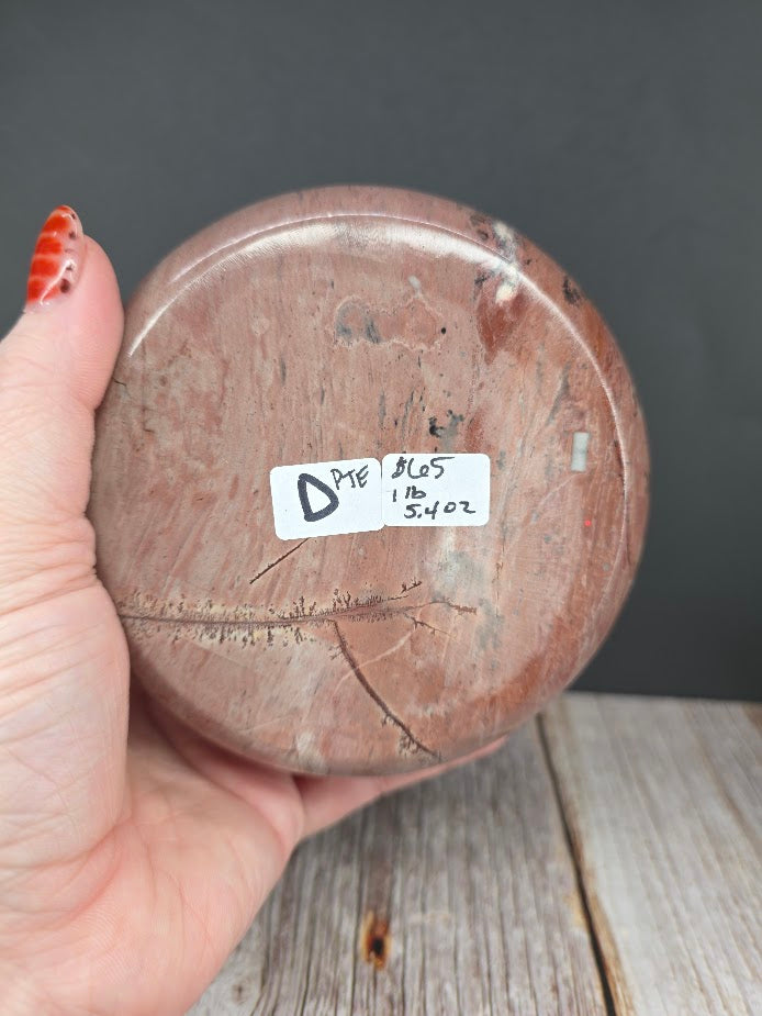 Natural Picture Jasper Bowl with Lid