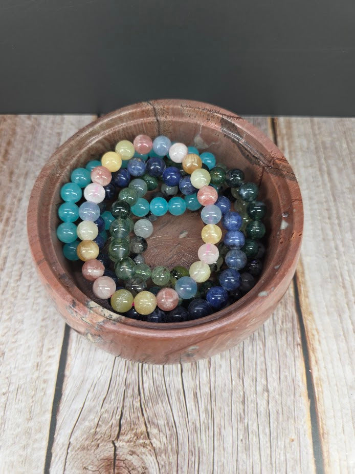 Natural Picture Jasper Bowl with Lid