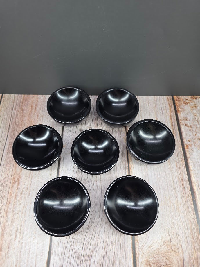 Mini Hand Carved Black Obsidian Bowl - Trinket Dish
