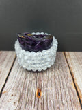 Natural Faceted Satin Spar 8mm Stretch Bracelet
