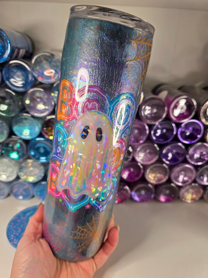 Holo Boo Thang | 30oz Skinny Stainless Steel Epoxy Tumbler - Halloween