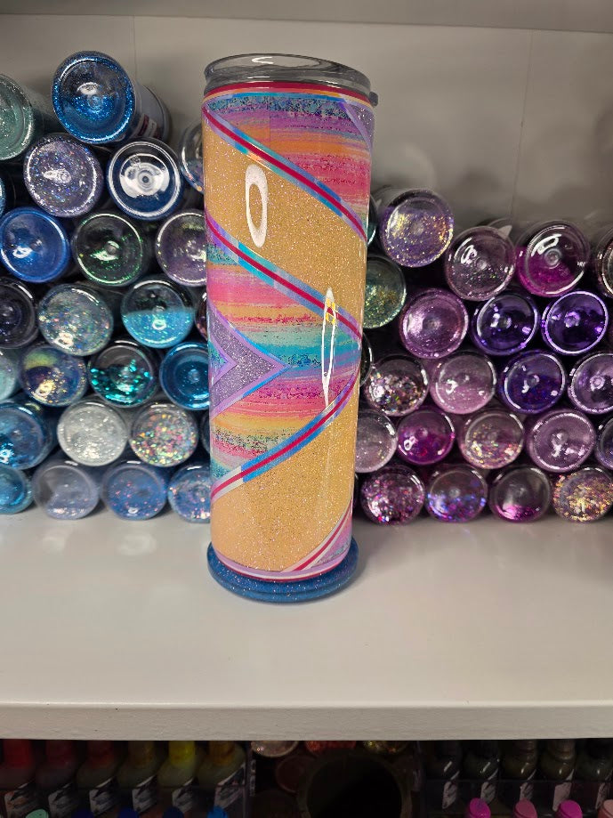Sunset Stripes | 30oz Skinny Stainless Steel Epoxy Tumbler