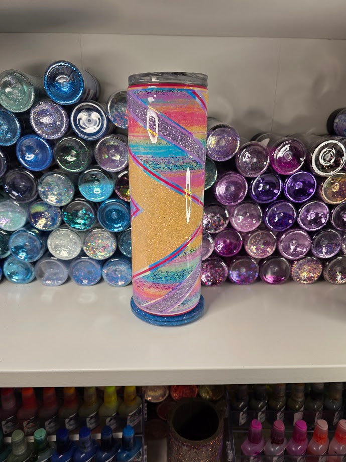 Sunset Stripes | 30oz Skinny Stainless Steel Epoxy Tumbler