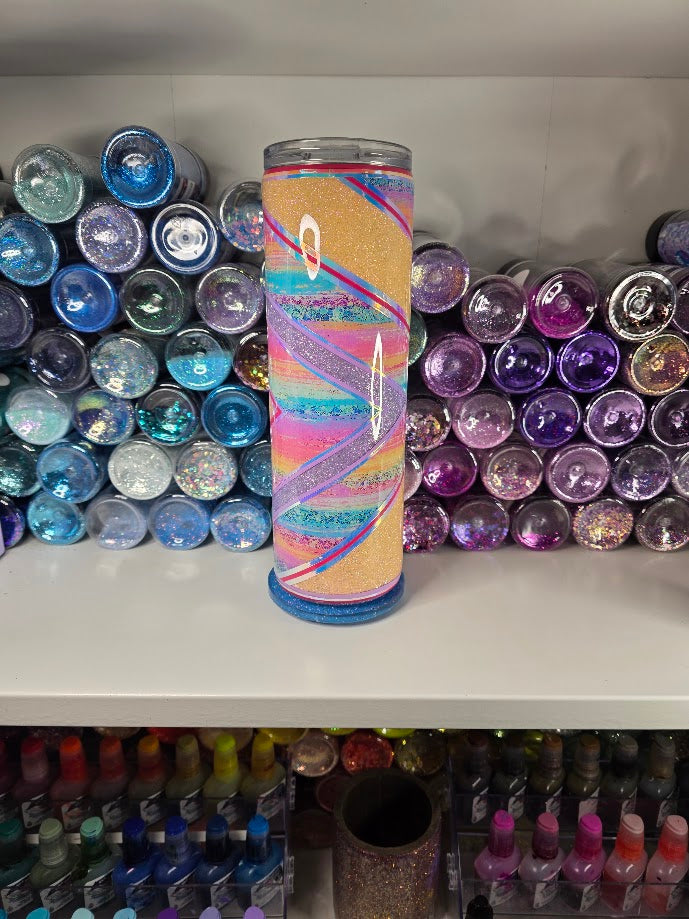 Sunset Stripes | 30oz Skinny Stainless Steel Epoxy Tumbler