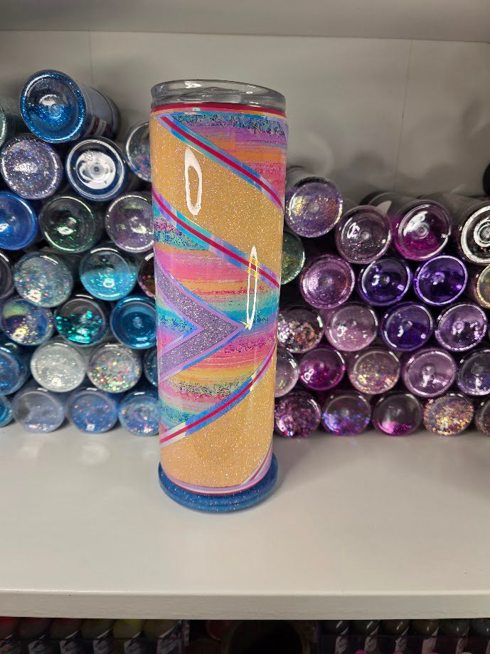 Sunset Stripes | 30oz Skinny Stainless Steel Epoxy Tumbler