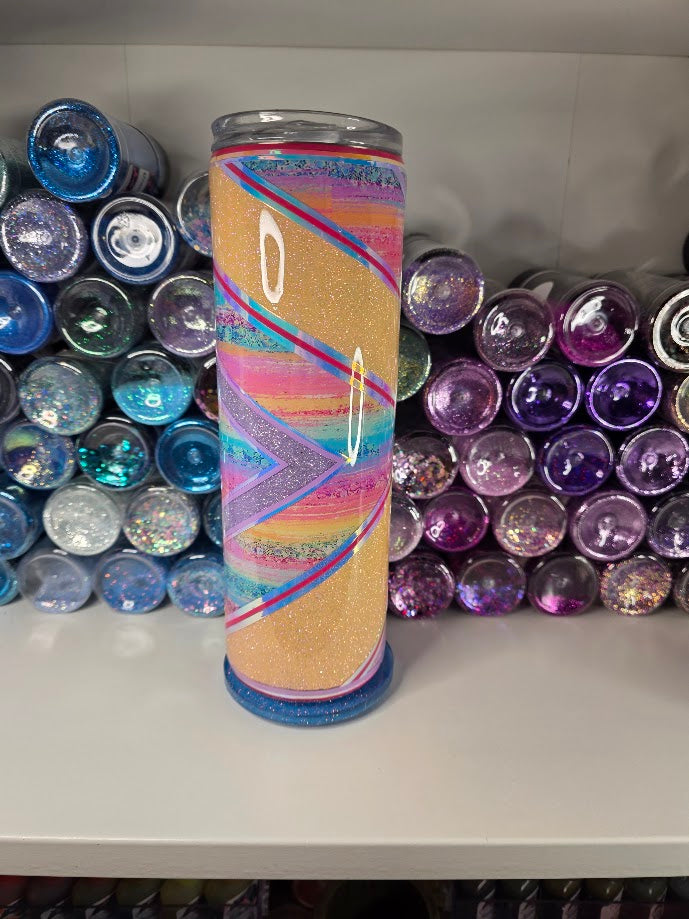 Sunset Stripes | 30oz Skinny Stainless Steel Epoxy Tumbler