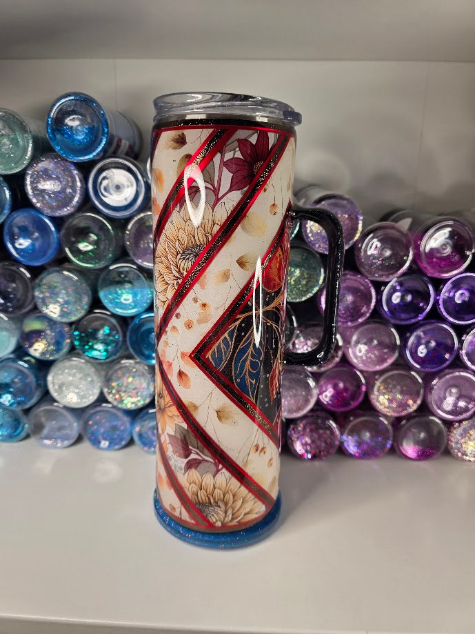 X Marks Fall | 30oz Skinny Stainless Steel Epoxy Tumbler with Handle - Imperfect