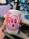 Holographic Spooky Pink Ghost Distressed Soap Dispenser - Halloween