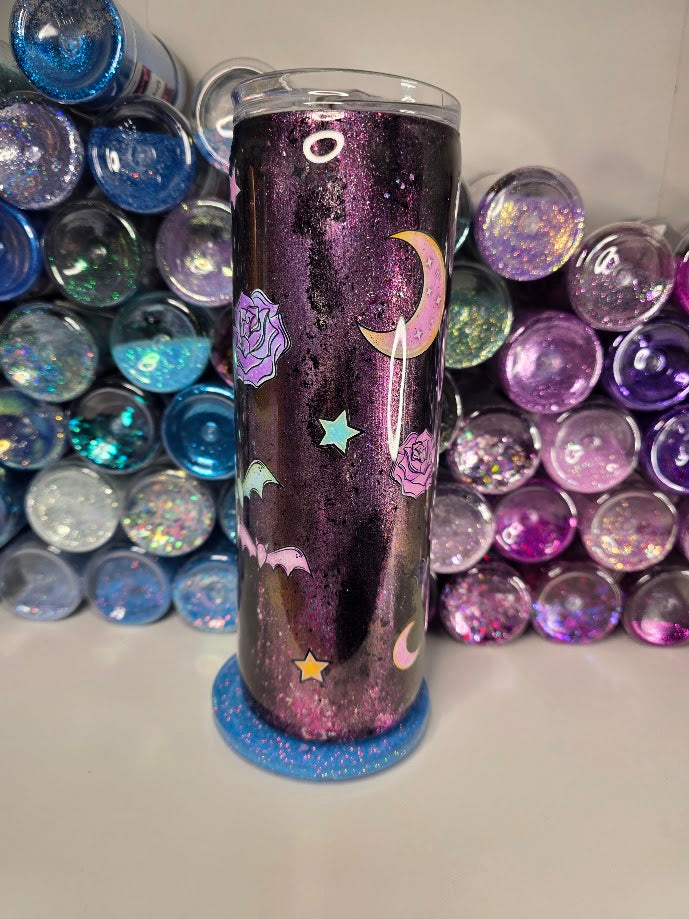 Purple Halloween | 20oz Skinny Stainless Steel Epoxy Tumbler - Halloween
