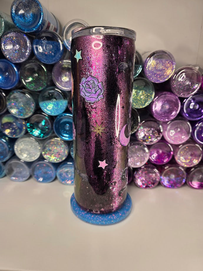 Purple Halloween | 20oz Skinny Stainless Steel Epoxy Tumbler - Halloween