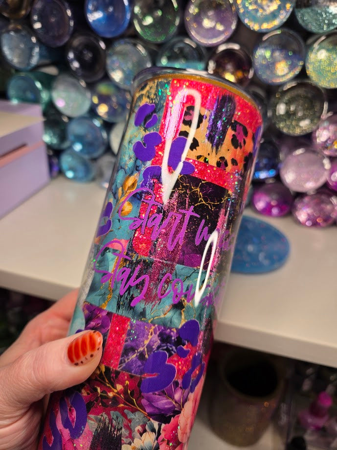 Start Messy, Stay Consistent | 20oz Skinny Stainless Steel Epoxy Tumbler