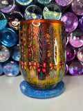 Witches Brooms with Quote | 12oz Stemless Wine Glass Stainless Epoxy Tumbler - Fall