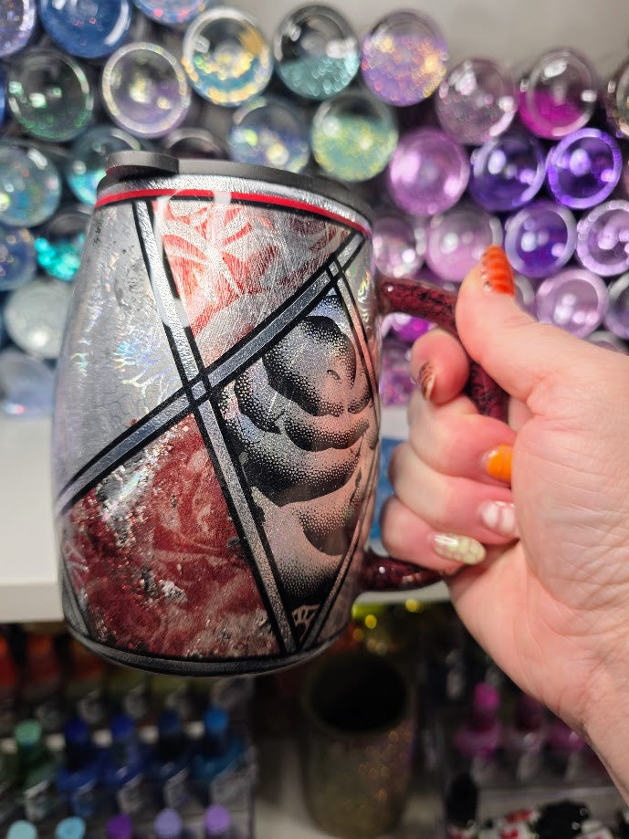 Geometric Roses | 14oz Coffee Mug Stainless Steel Epoxy Mug