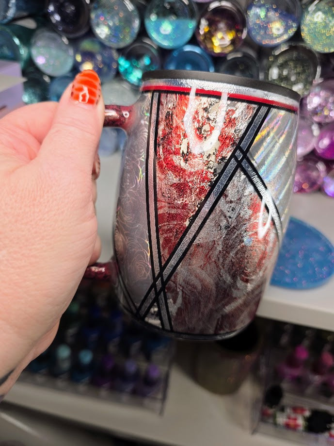 Geometric Roses | 14oz Coffee Mug Stainless Steel Epoxy Mug