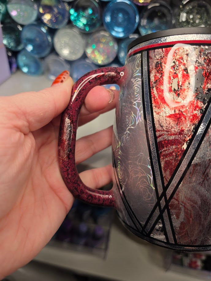 Geometric Roses | 14oz Coffee Mug Stainless Steel Epoxy Mug