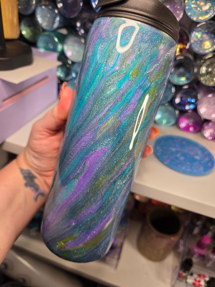 Keeping My Eyes Above The Waves | 18oz Dual Flip Skinny Stainless Steel Epoxy Tumbler
