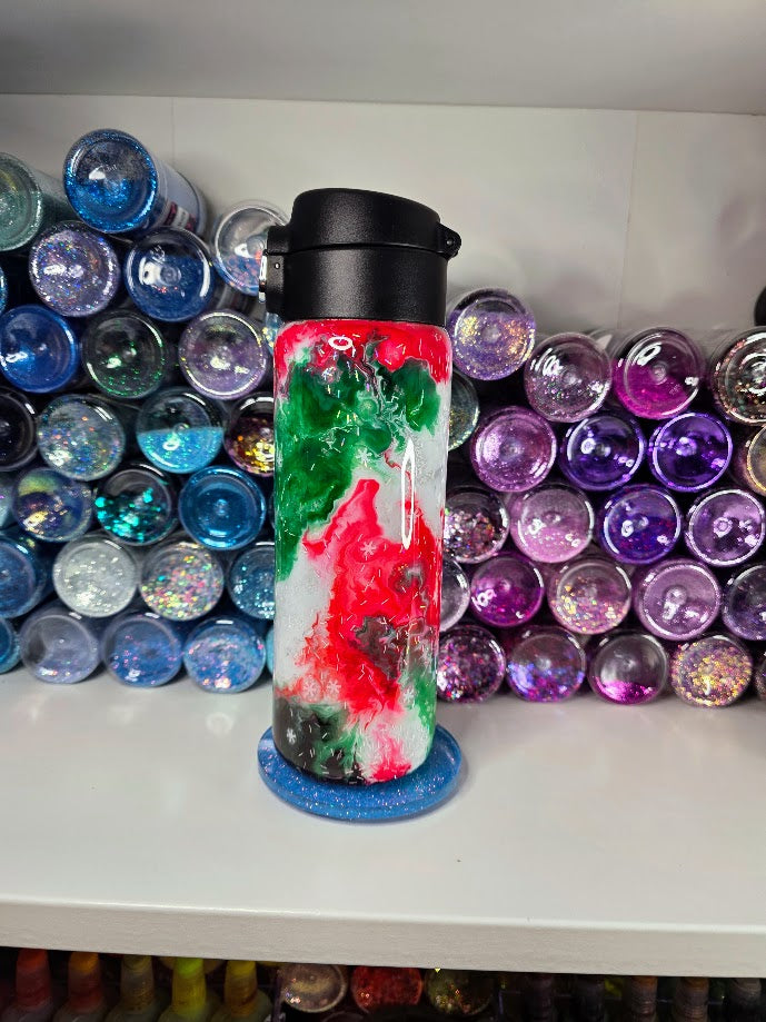 Christmas Vibes - No Decal | 17oz Push Top Stainless Steel Epoxy Tumbler