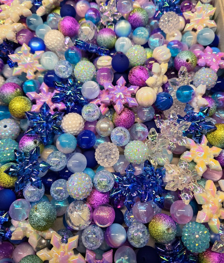 Frosted - Acrylic Bead Mix | Winter Theme