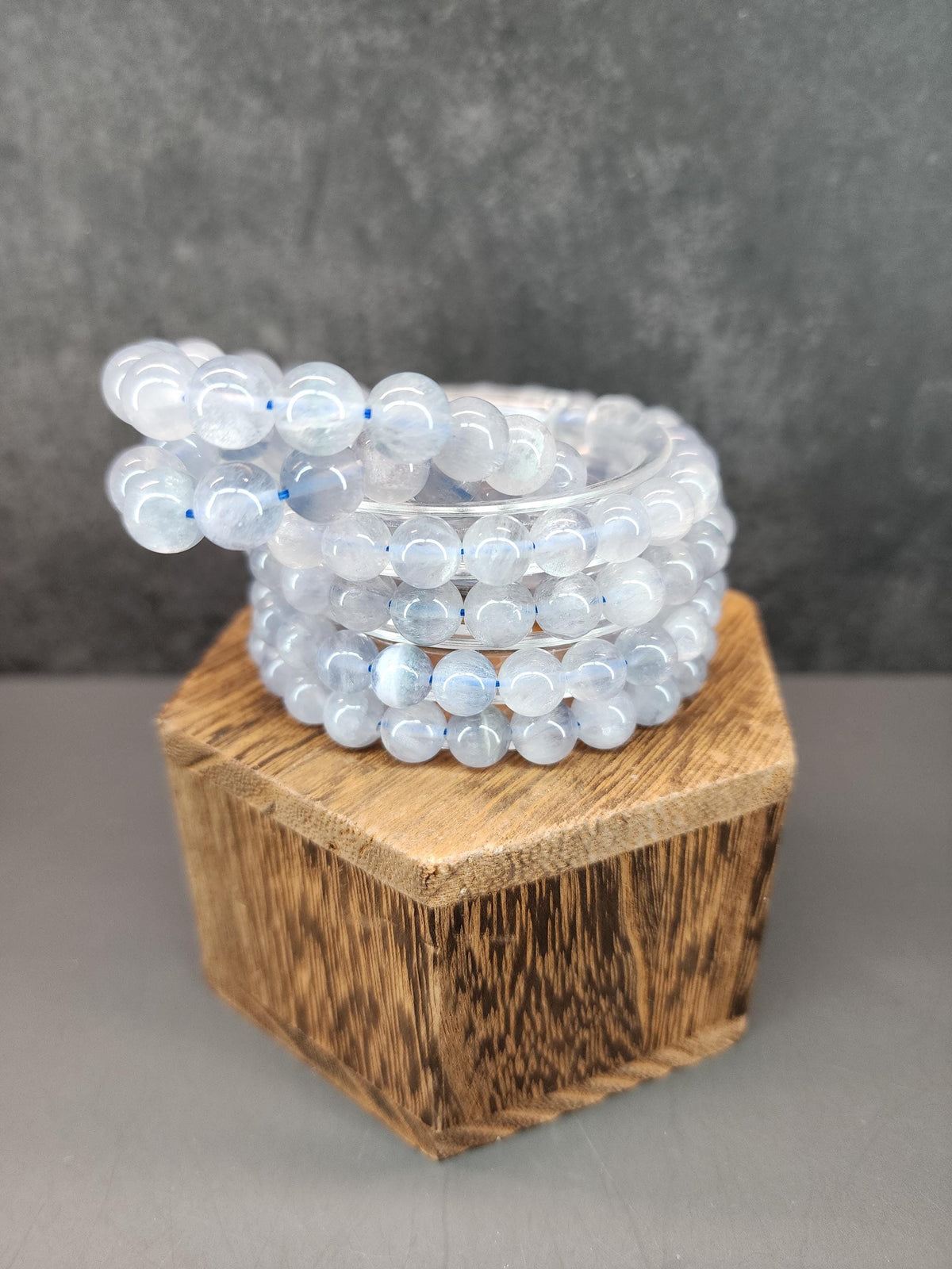 Natural Light Blue Fluorite 8mm Stretch Bracelet