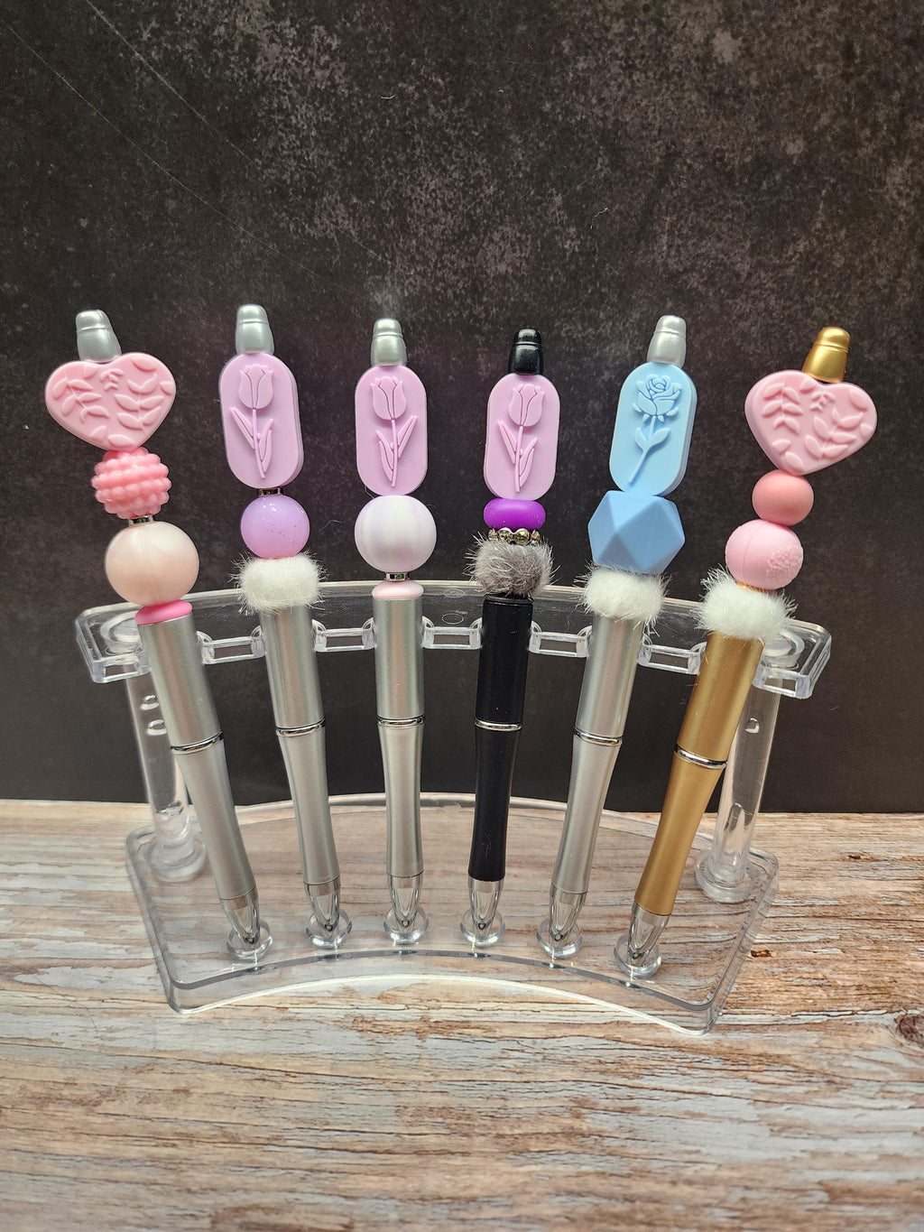 Pastel Floral Boho Collection Silicone Beaded Pens