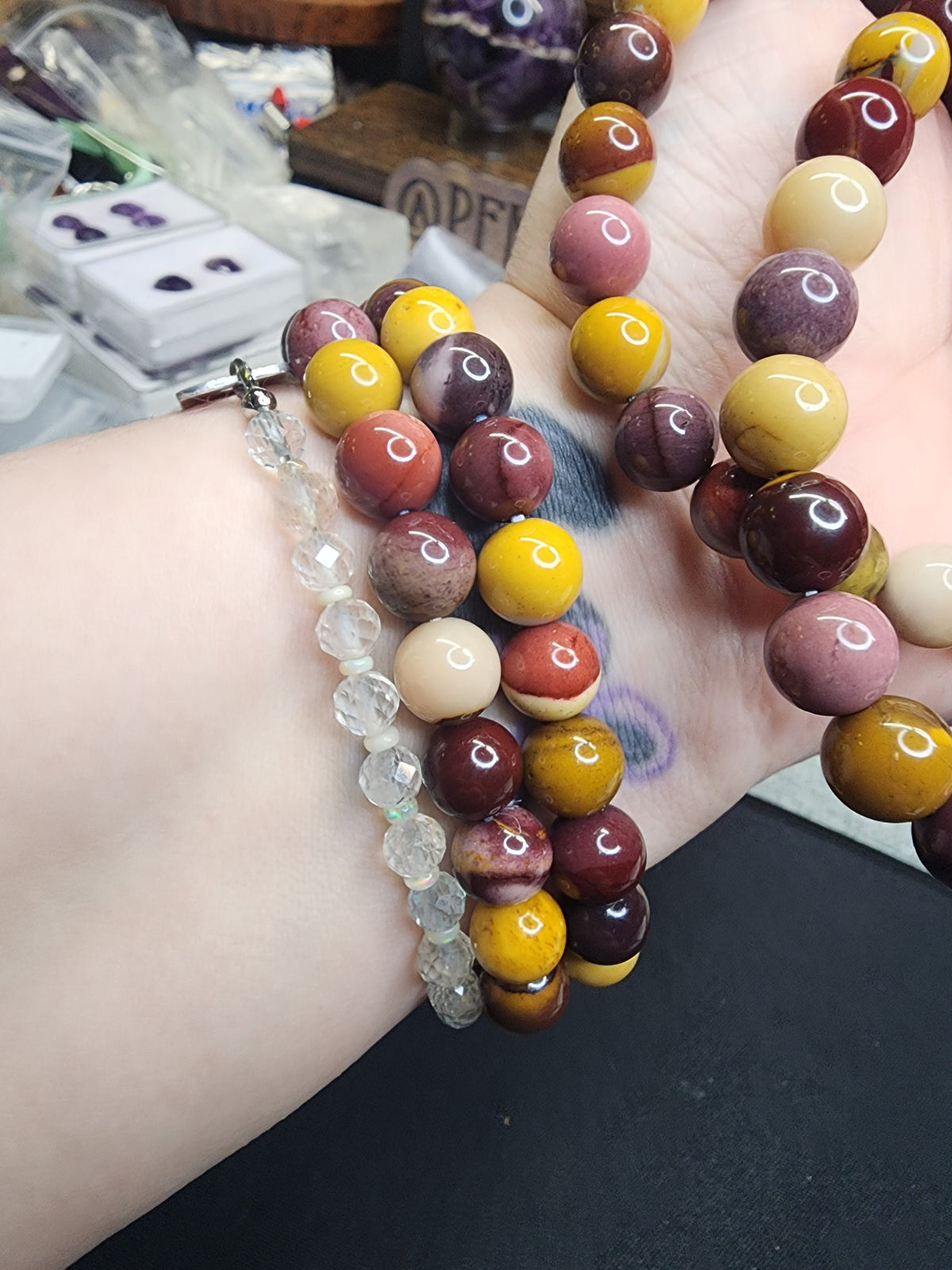 Natural Mookaite Jasper 8mm Stretch Bracelet