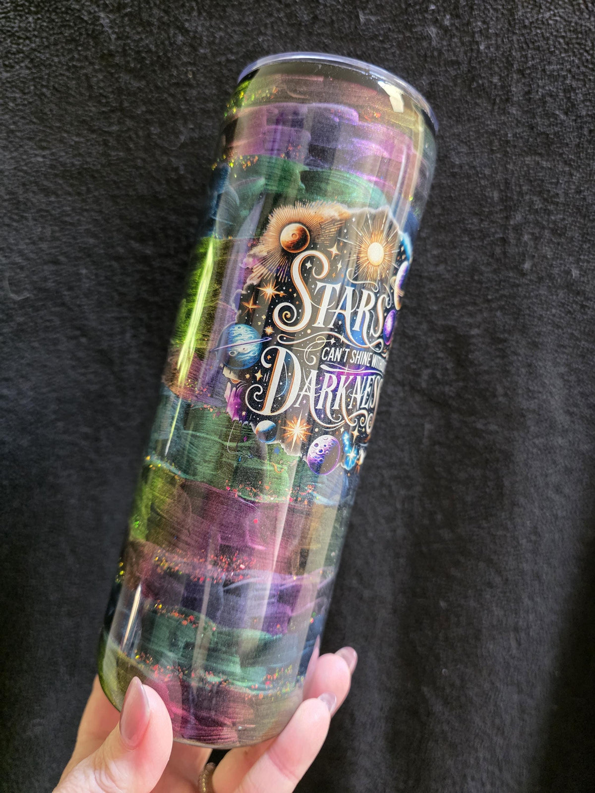 Stars Can't Shine Without Darkness | 20oz Skinny Stainless Steel Epoxy Tumbler