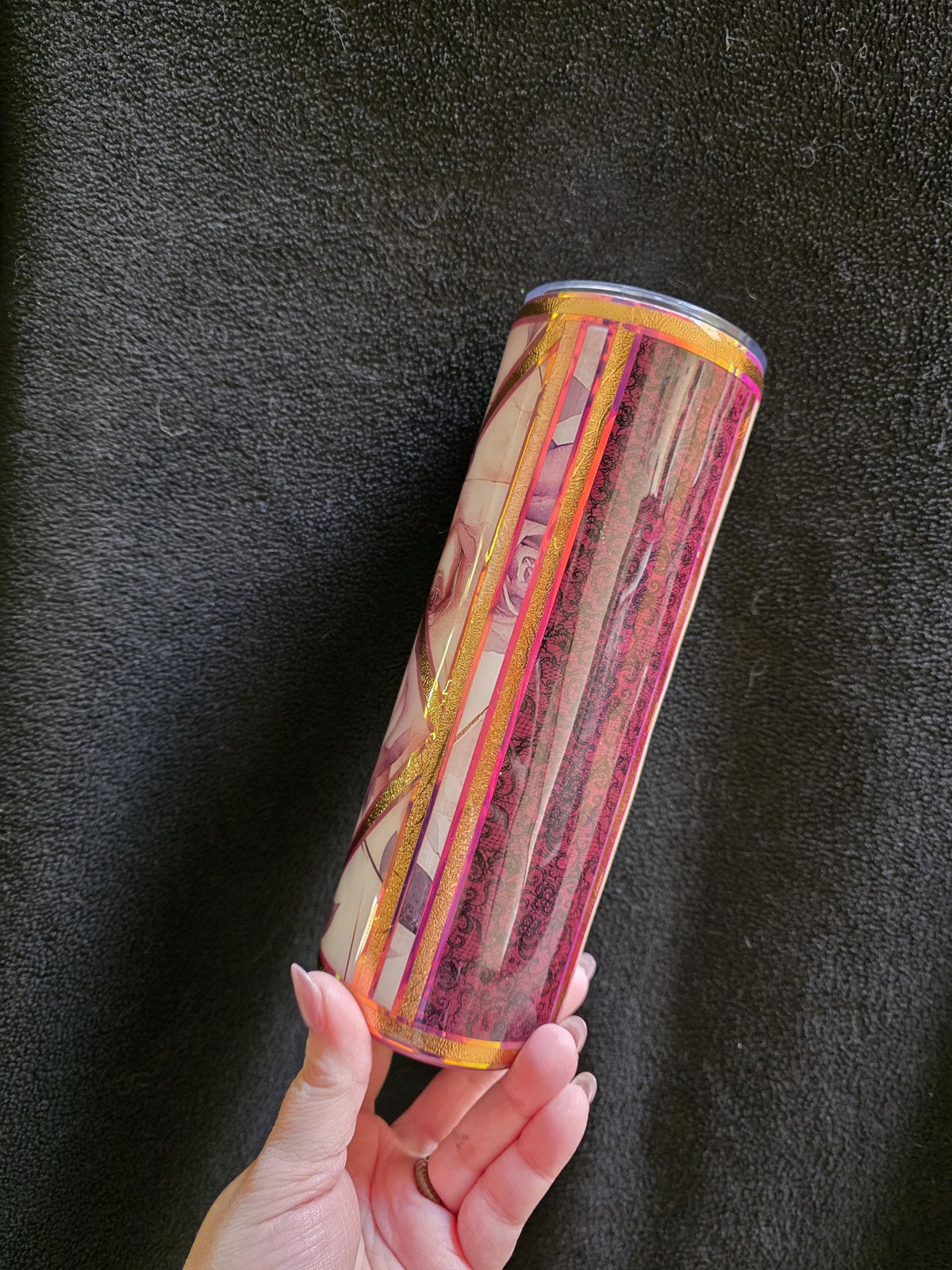 Mauve Roses | 20oz Skinny Stainless Steel Epoxy Tumbler