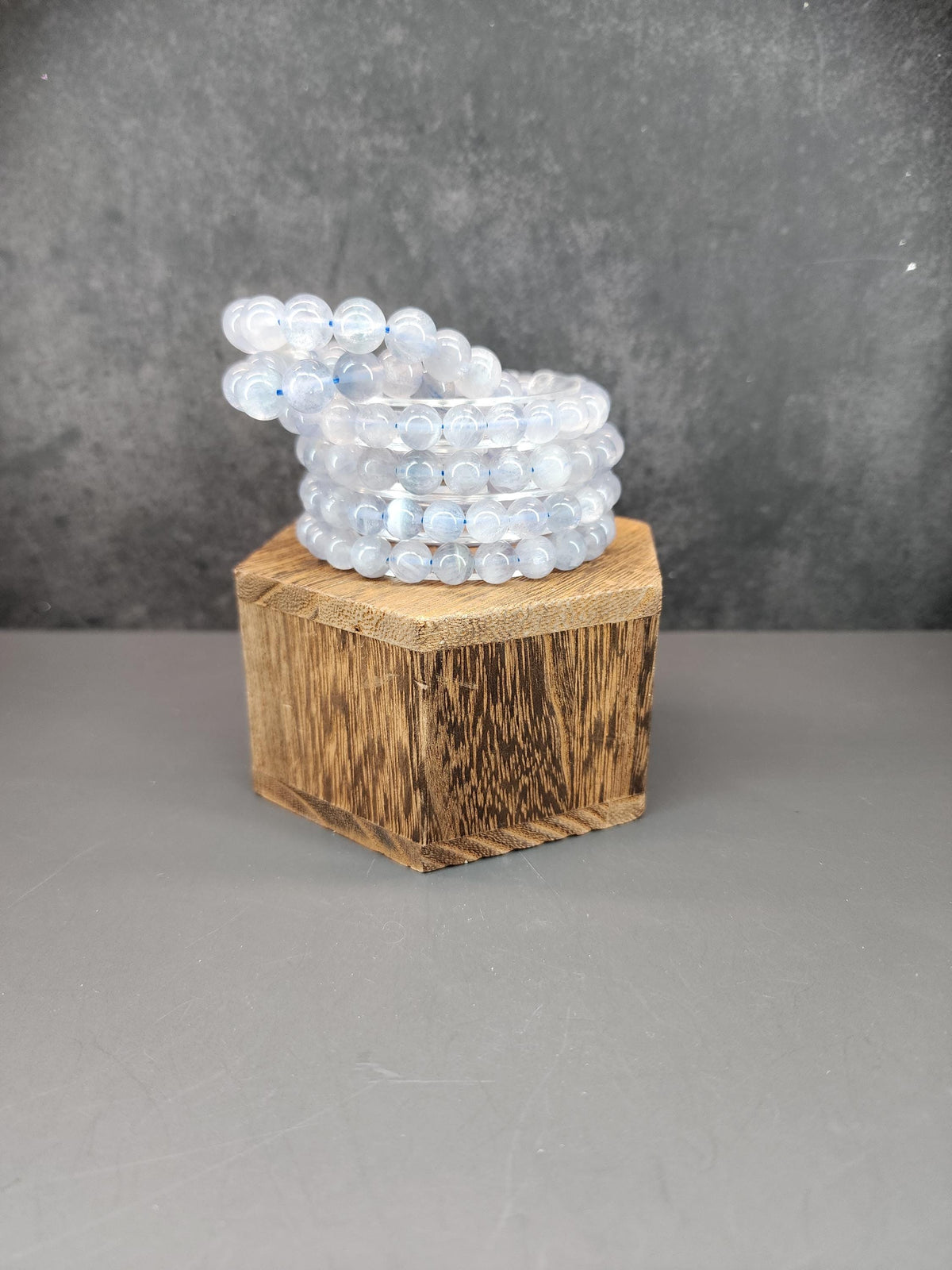Natural Light Blue Fluorite 8mm Stretch Bracelet