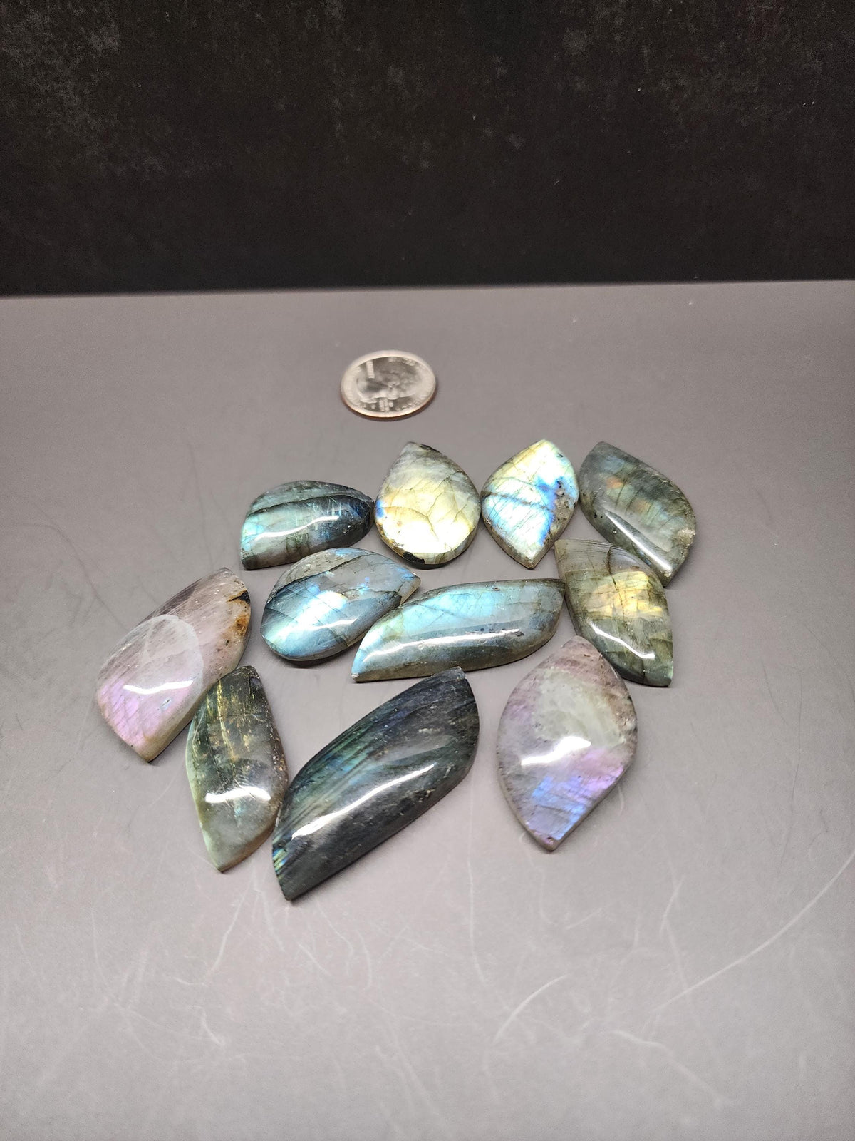 Bulk Lot | Natural Labradorite Wave Cabochons