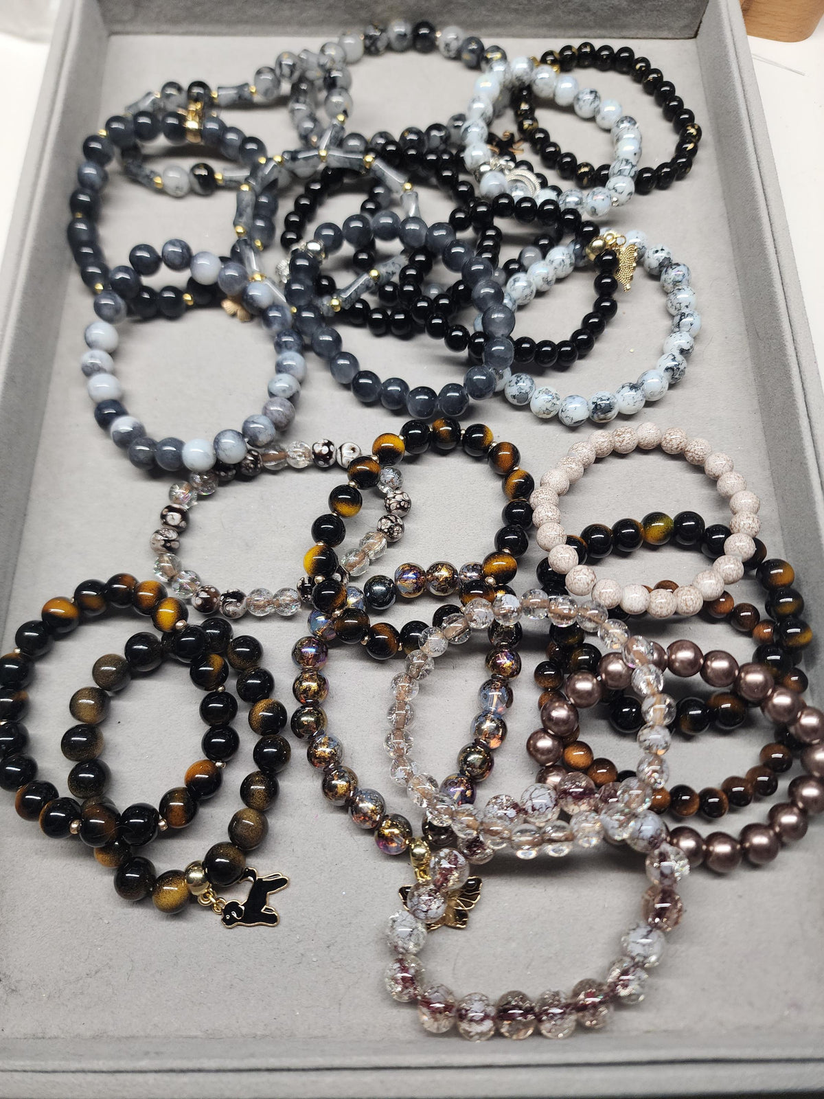 Mystery Stretch Bracelets 8-12mm | Multiple Colors and Style Options