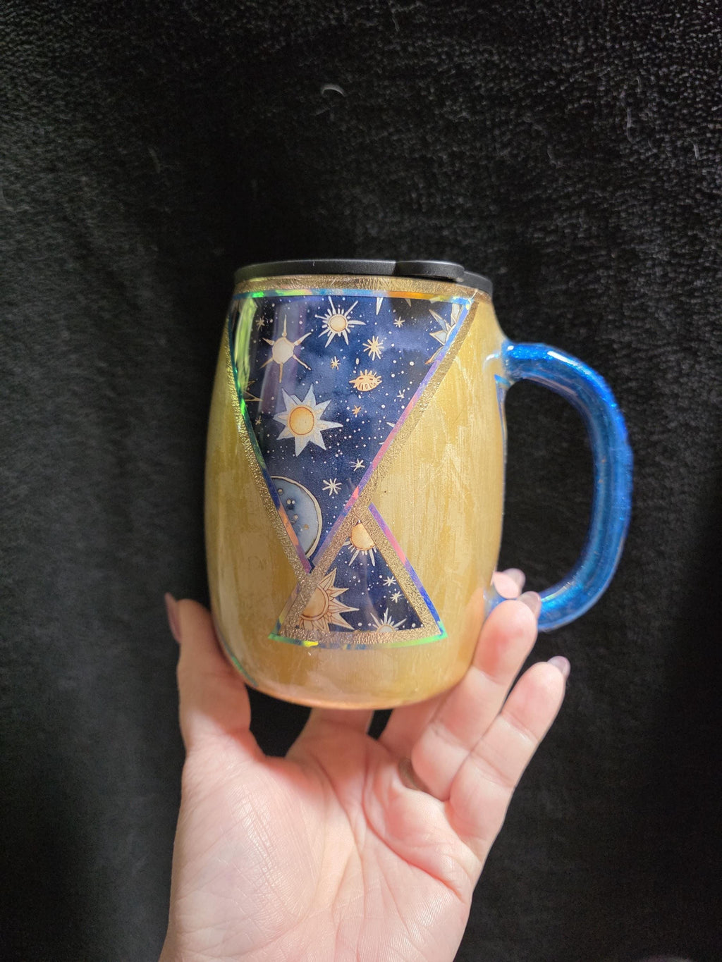 Geometric Suns and Stars | 14oz Coffee Mug Stainless Steel Epoxy Mug
