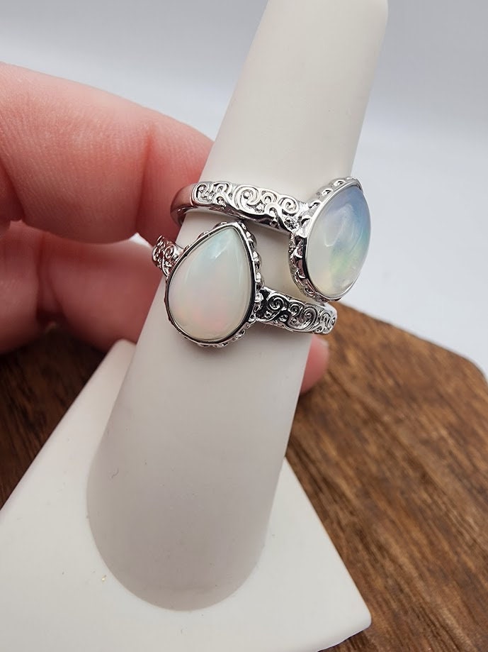 Natural Ethiopian Opal Rings