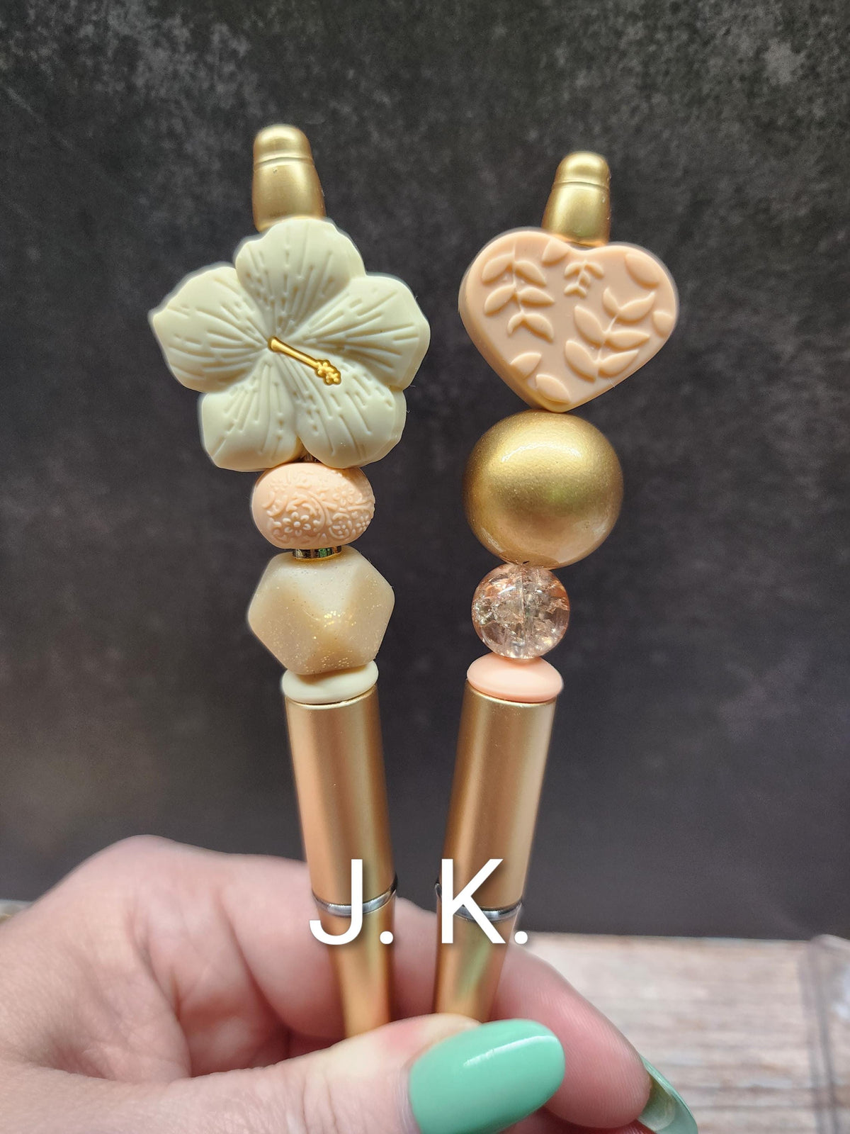 Floral Boho Collection Silicone Beaded Pens