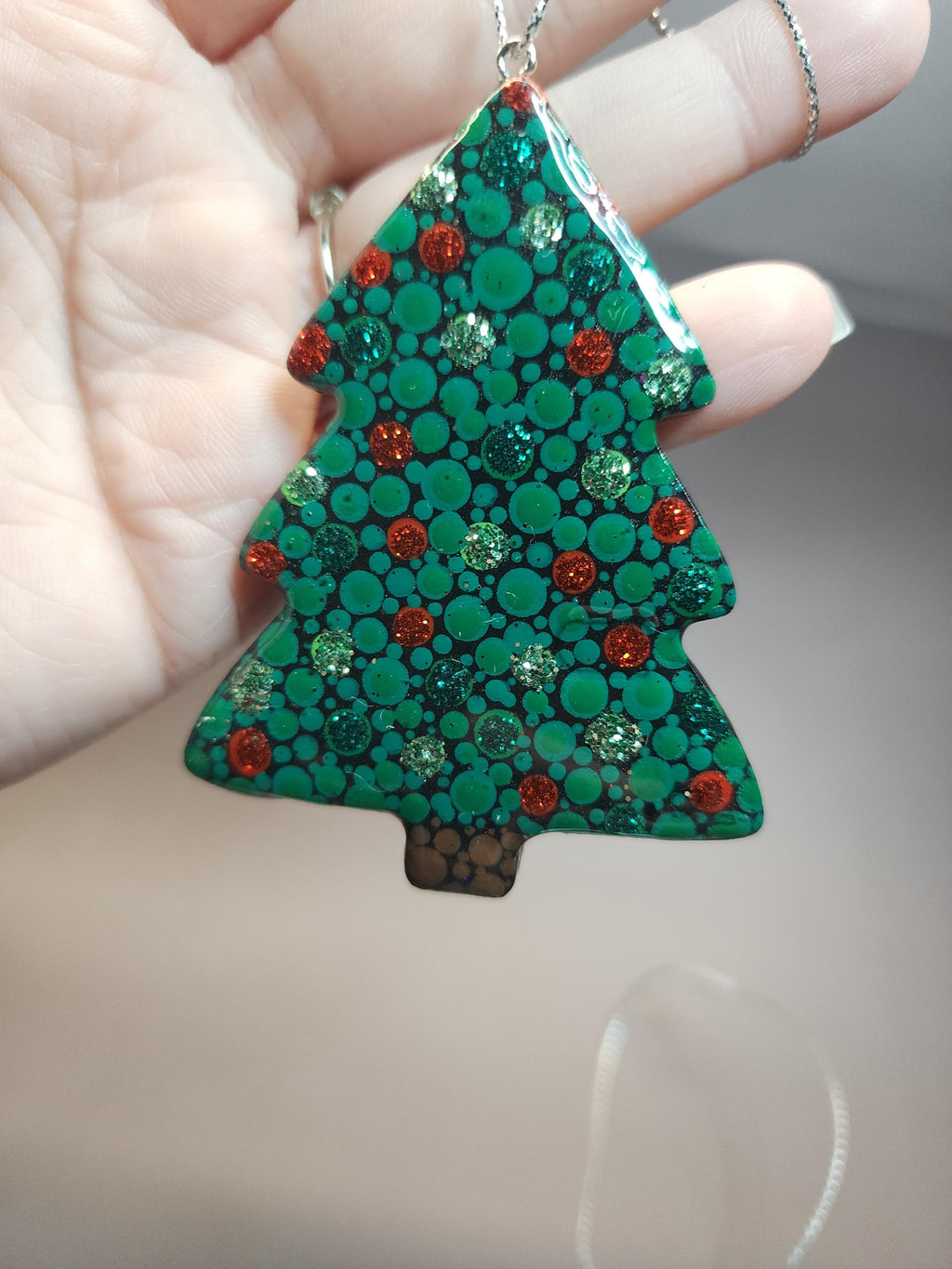 Christmas Tree Wood Ornament | Hand Painted