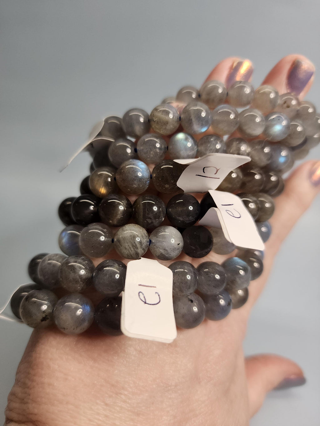 Natural Labradorite 9-10mm Stretch Bracelet