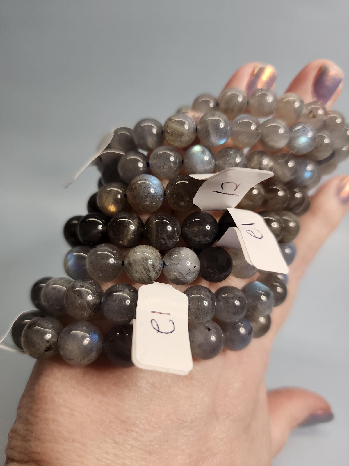 Natural Labradorite 9-10mm Stretch Bracelet