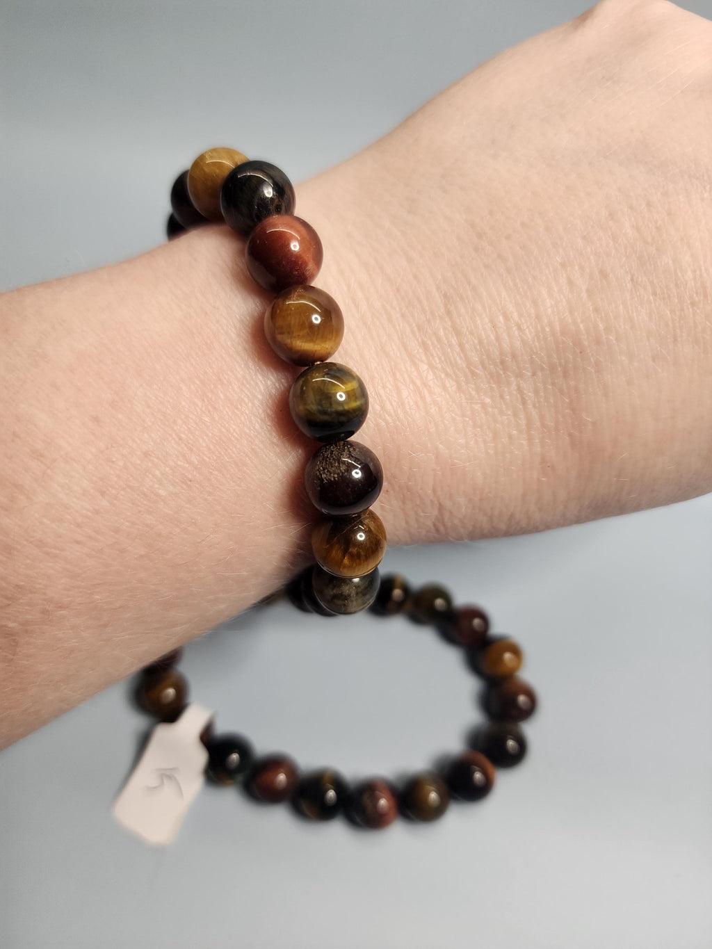 Natural Mixed Tigers Eye 9mm Stretch Bracelet