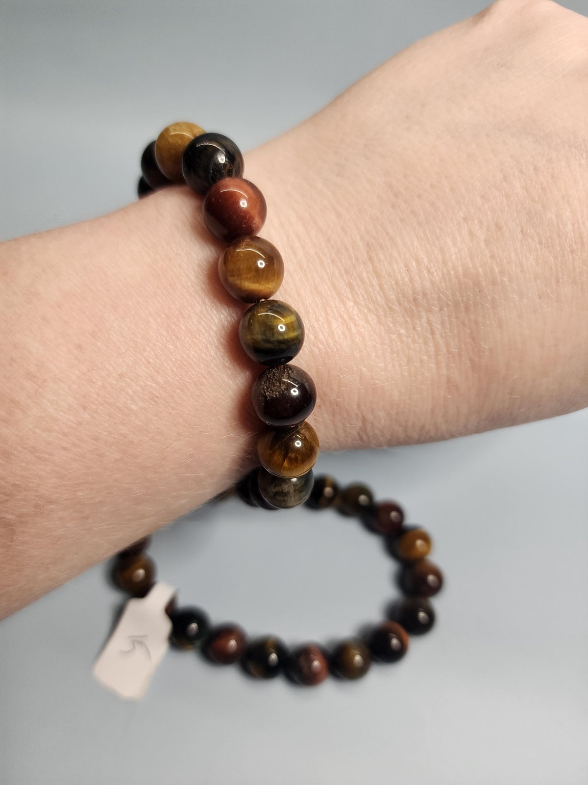 Natural Mixed Tigers Eye 9mm Stretch Bracelet
