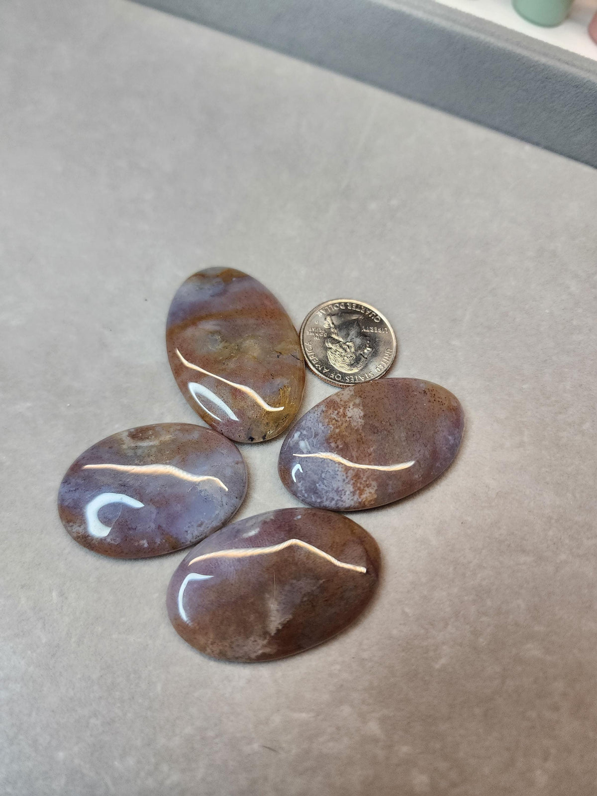 Bulk Lot | Natural Rainbow Moss Agate Cabochons