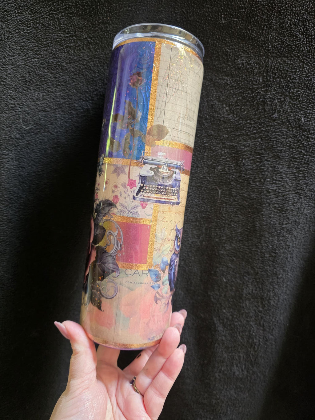 Junk Journal Tumbler | 30oz Skinny Stainless Steel Epoxy Tumbler